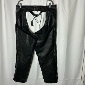 FMC 2x unisex Black Leather Chaps